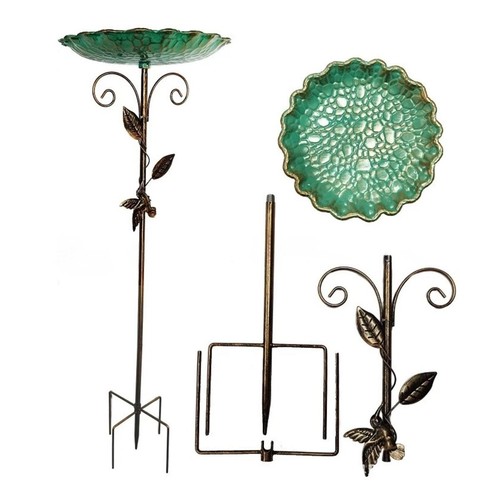 Metal bird bath bowl - bath, with