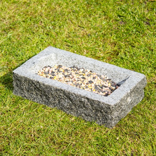Rectangle granite bird bath - rectangle,