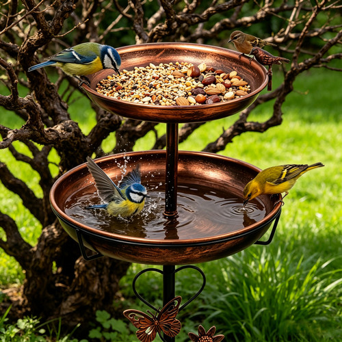 Metal bird bath for - 1,