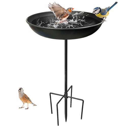 Metal bird bath for garden - metal,