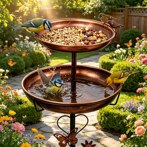 Upgraded tall bird bath - upgraded,