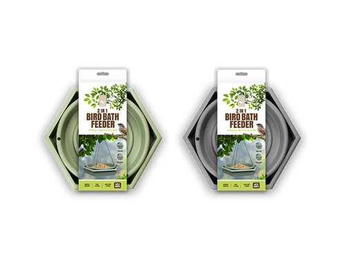 Bird bath feeder - 2-in-1,