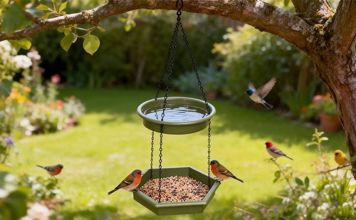 Bird feeder bath - bird,