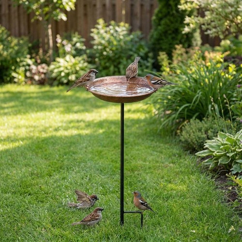 Metal bird feeder retro - bird,