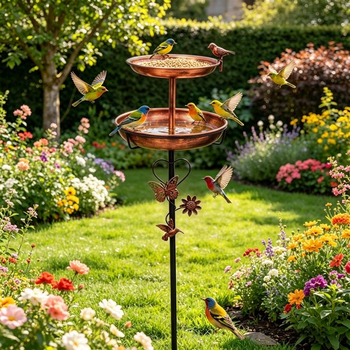 Outdoor garden bird bath - garden,