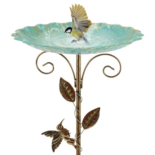 30in metal bird - metal, bath