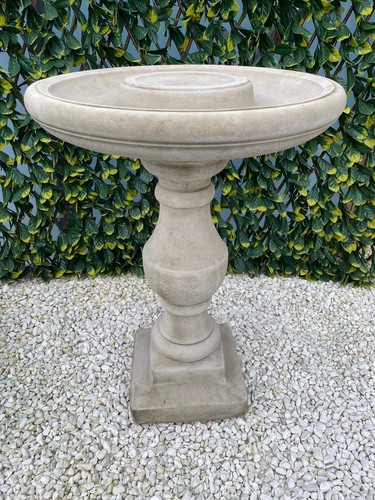 Melmar stone bird bath - stone,
