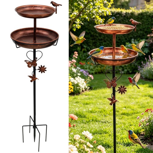 Tall bird bath - bath, double
