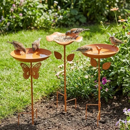 Metal bird bath - bath, for