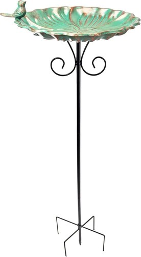 Metal bird bath - for, on