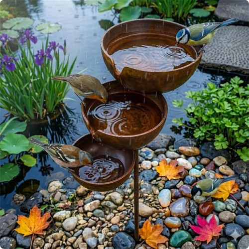Tier cascading bird bath - 3-tier,
