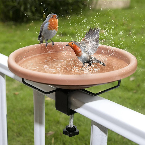 Inches bird bath bowl - 12, deck