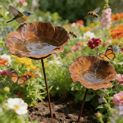 Bird bath feeder - bird, station