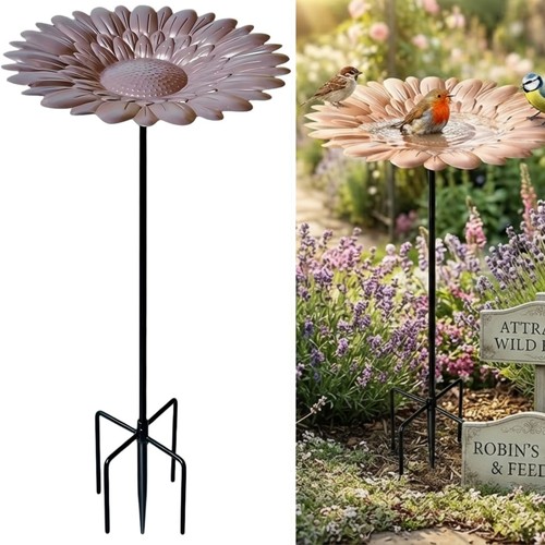 Metal bird bath birds - metal, feeder