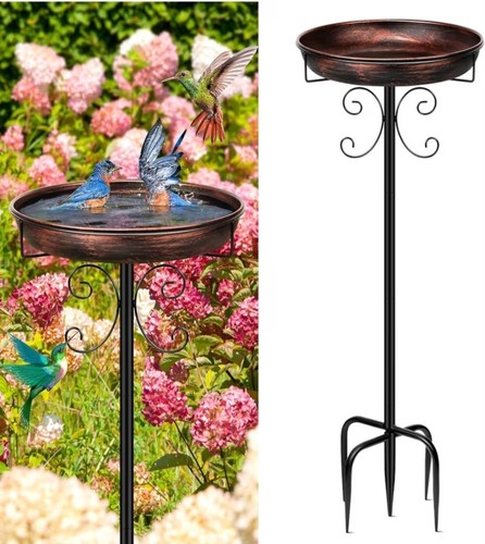 Yepper 35in metal bird bath - bird,